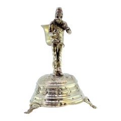 Silver toothpick holder with individual carrying basket on back