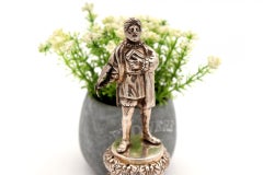 Silver toothpick holder with Luís de Camões
