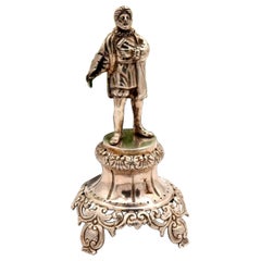 Silver toothpick holder with Luís de Camões