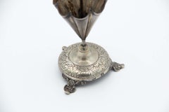 Silver toothpick holder with umbrella-shaped structure