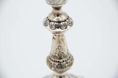 Silver toothpick holder with wavy chalice