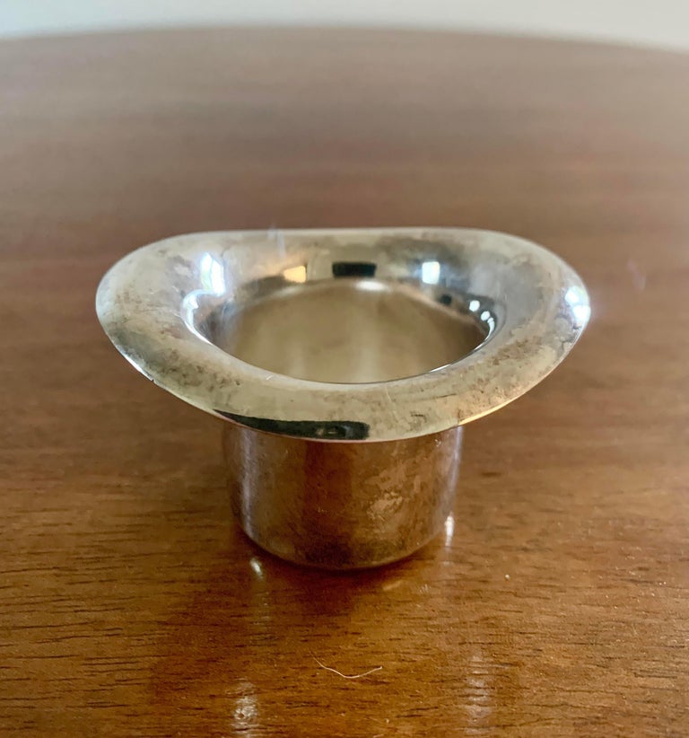 Silver Top Hat Cocktail Pick or Toothpick Holder For Sale at 1stDibs