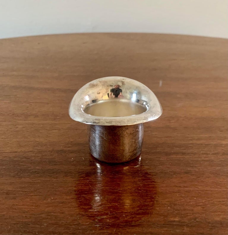 Silver Top Hat Cocktail Pick or Toothpick Holder For Sale at 1stDibs