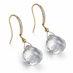 Silver Topaz 27 Carats and Diamonds Paradizia Earrings