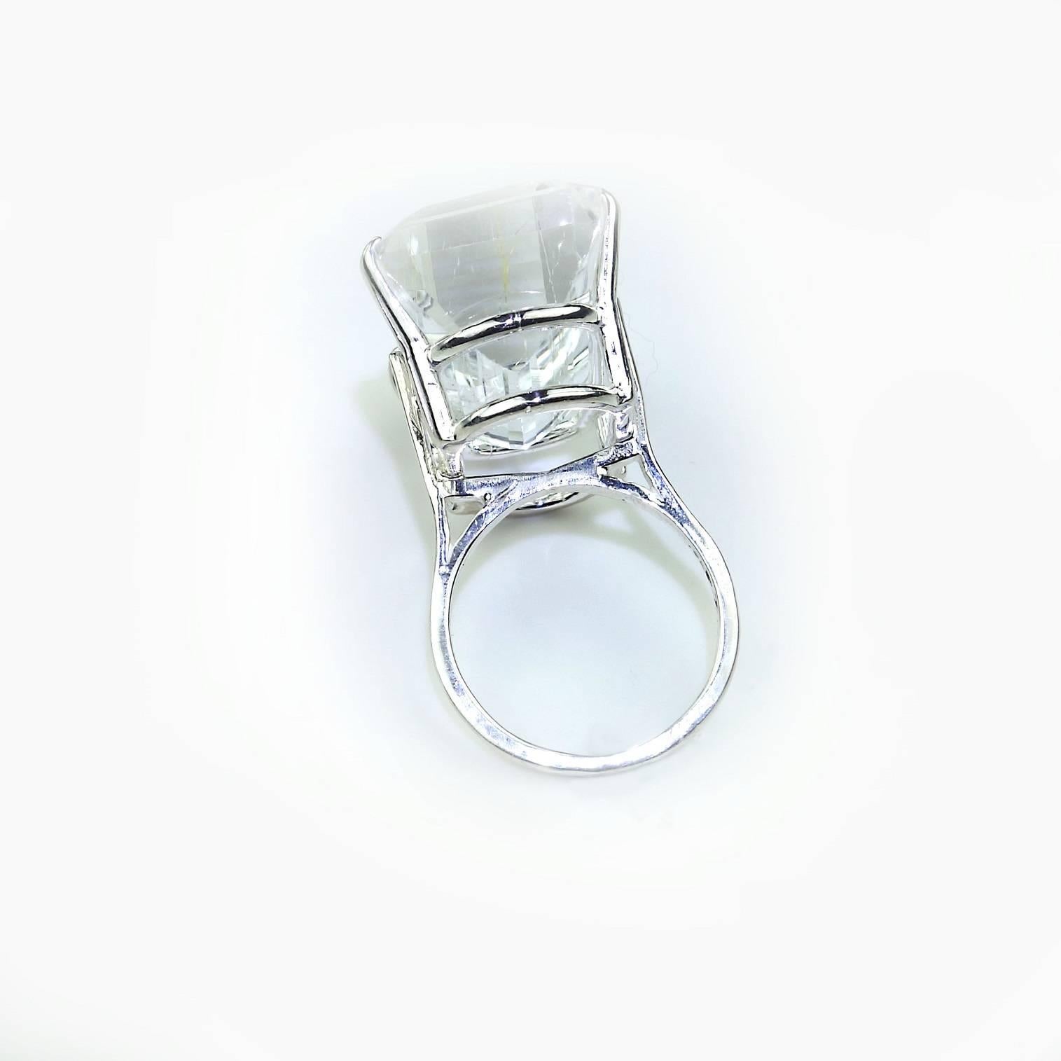 Women's or Men's Silver Topaz in Sterling Silver Ring