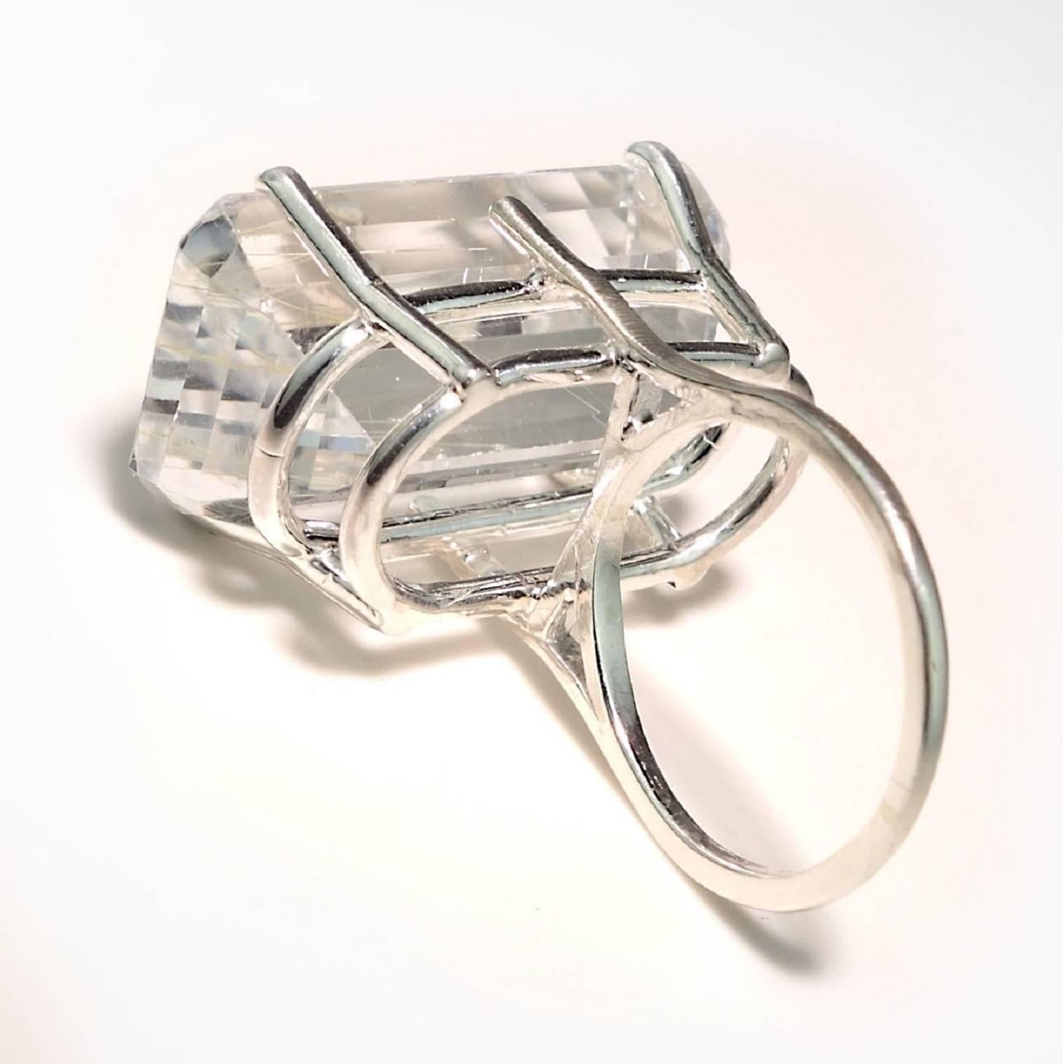 Silver Topaz in Sterling Silver Ring 1