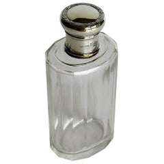 Silver Topped Cologne or Perfume Bottle or Jar Art Nouveau, circa 1890