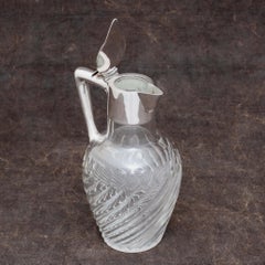 Silver Topped Cut Glass Claret Jug, circa 1905