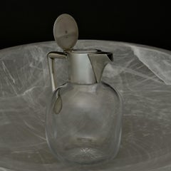 Sterling Silver Topped Cut Glass Claret Jug, Hallmarked 1890