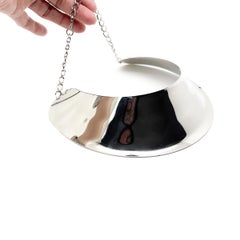 Silver Torque Statement Collar 2000s