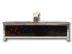 Humidificateur à cigares en argent et écaille de tortue