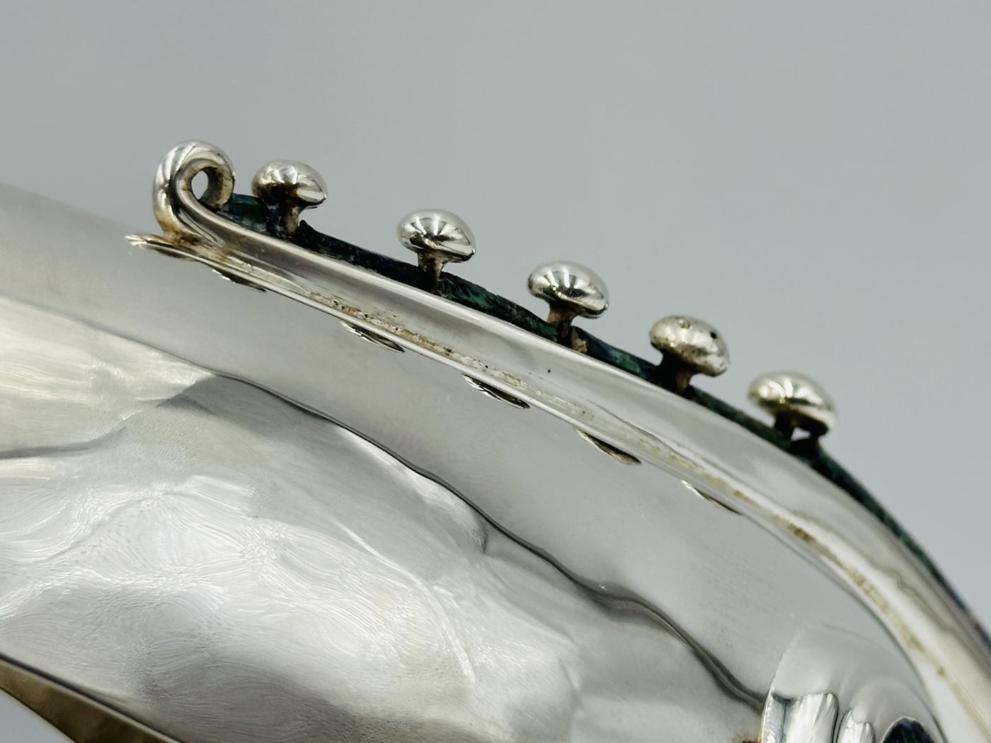 Silver Toucan Pitcher with Lapis Lazuli & Azurite Inlay by Los Castillo 5