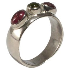 Silberner Turmalin-Ring