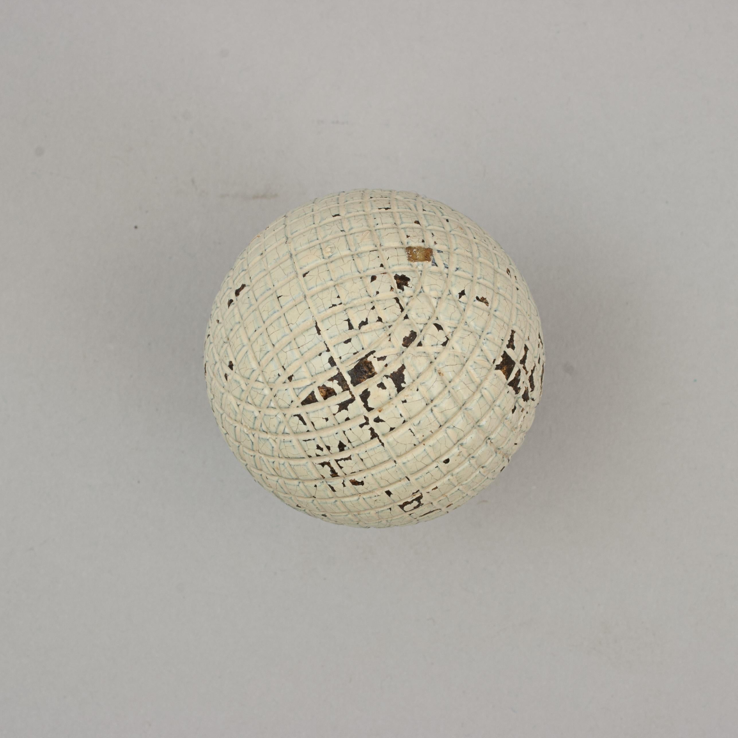Silver Town Gutta Percha, Mesh Pattern Golf Ball For Sale 1