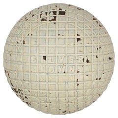 Antique Silver Town Gutta Percha, Mesh Pattern Golf Ball