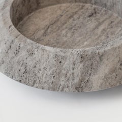Silver Travertine Eclipse Bowl XL