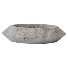 Silver Travertine Eclipse Bowl XL