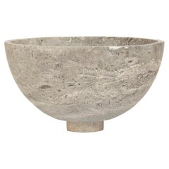 Silver Travertine Fruit Bowl, Centerpiece