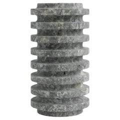Silver Travertine Layer Vase
