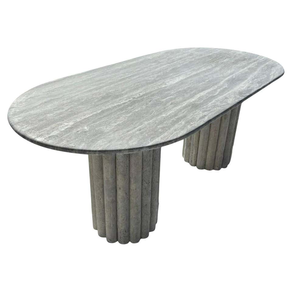 Travertine Dining Table - Travertine Stone Table - Marble Dining Room ...