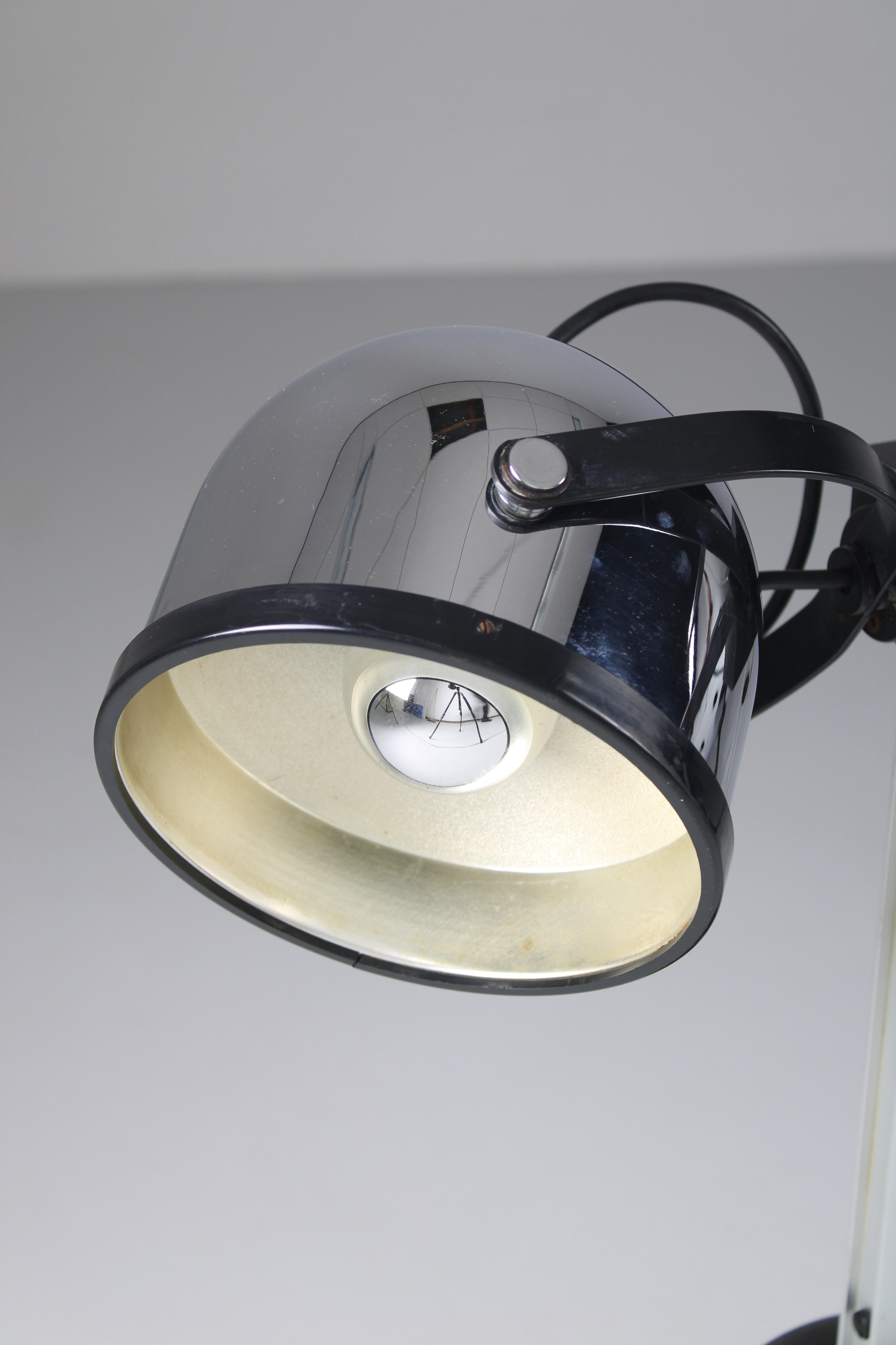 Silver Trepiù table lamp by Gae Aulenti & Livio Castiglioni for Stilnovo, 1971 For Sale 3