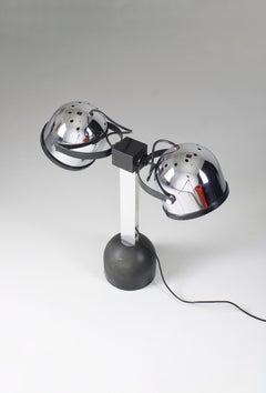 Silver Trepiù table lamp by Gae Aulenti & Livio Castiglioni for Stilnovo, 1971