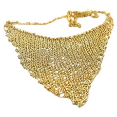 Collier de type triangle en argent plaqué or