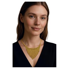 Silver Triangle-Style Necklace with Gold Plating