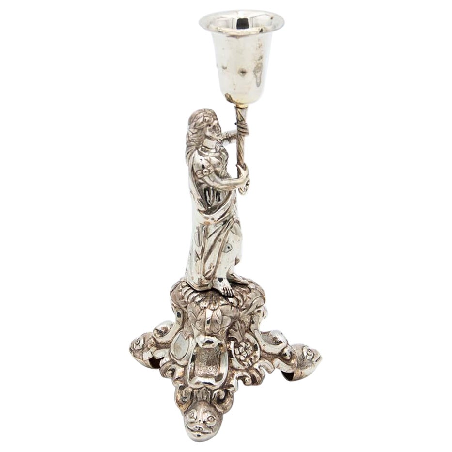 Silver triangular toothpick holder