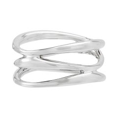 Silver Triple Vaiven Ring, size: 70