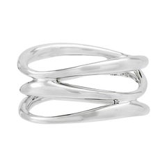 Silver Triple Vaiven Ring, size: 75