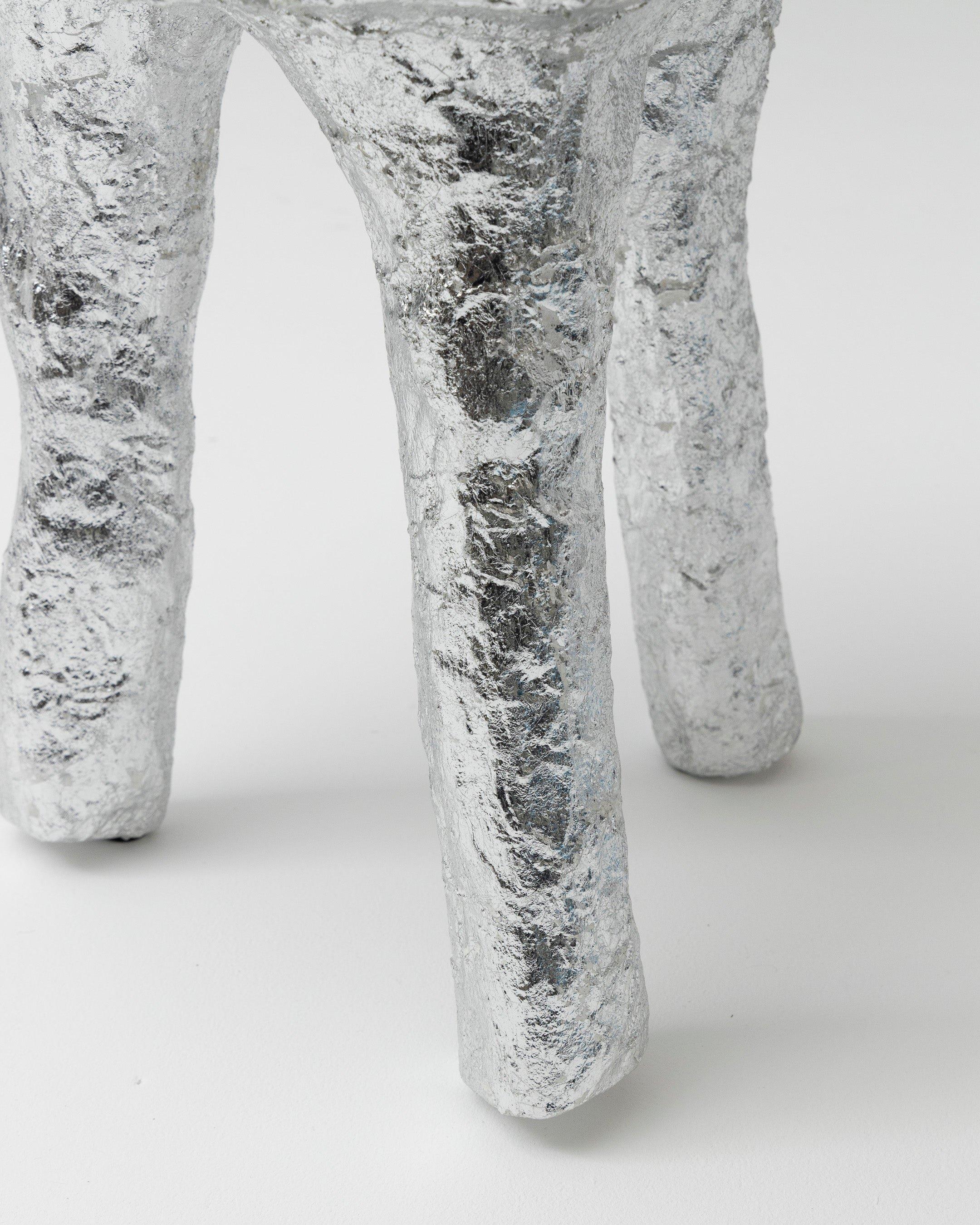 Silver Tripod Stool For Sale 1