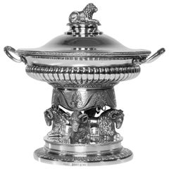 Antique Silver Tureen for Grand Duke Georg von Mecklenburg-Strelitz, Germany 1836