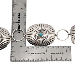 Silver Turquoise 16pc Concho Belt