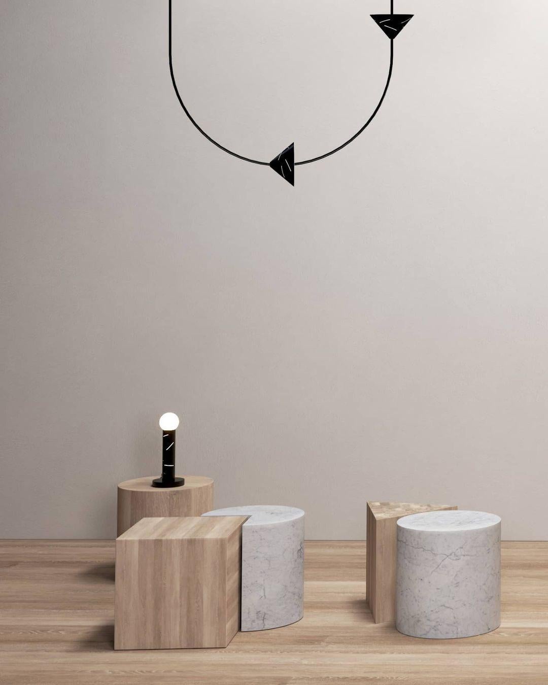 XXI secolo e contemporaneo Lampada a sospensione a U in argento di Atelier A Light in vendita