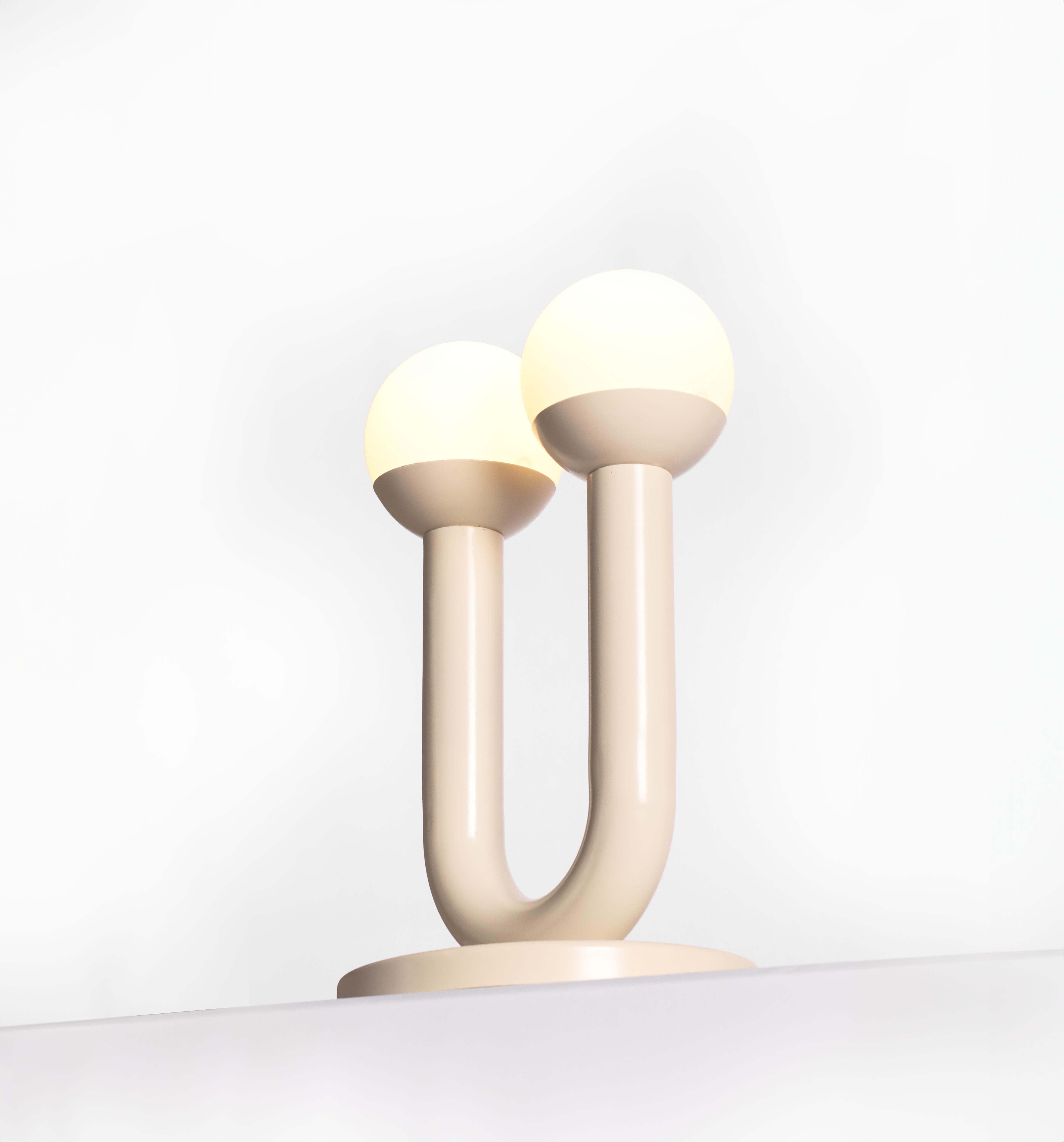Silver Umu Sculptural Table Lamp by Drusch Design For Sale 5