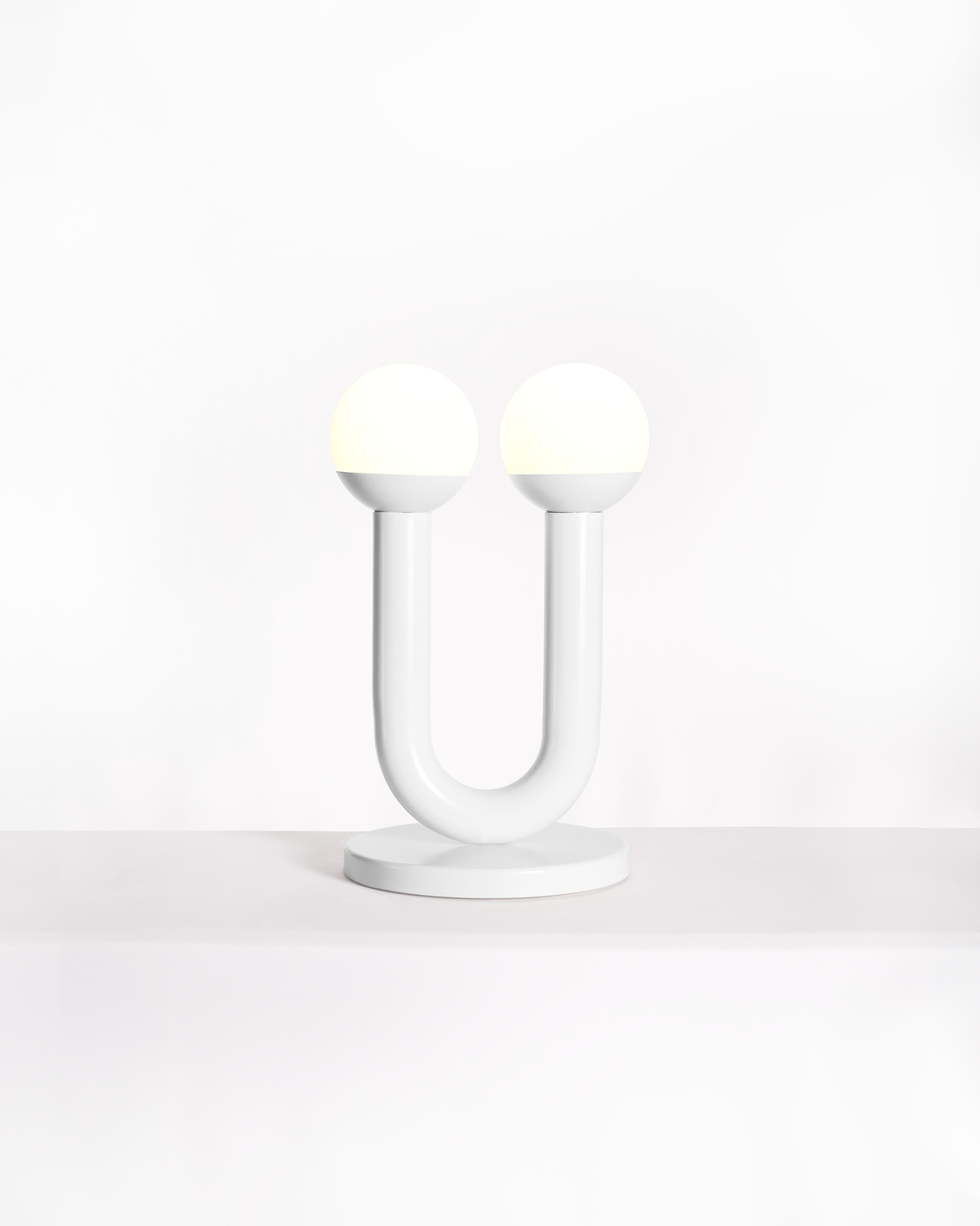 Mexican Silver Umu Sculptural Table Lamp by Drusch Design For Sale