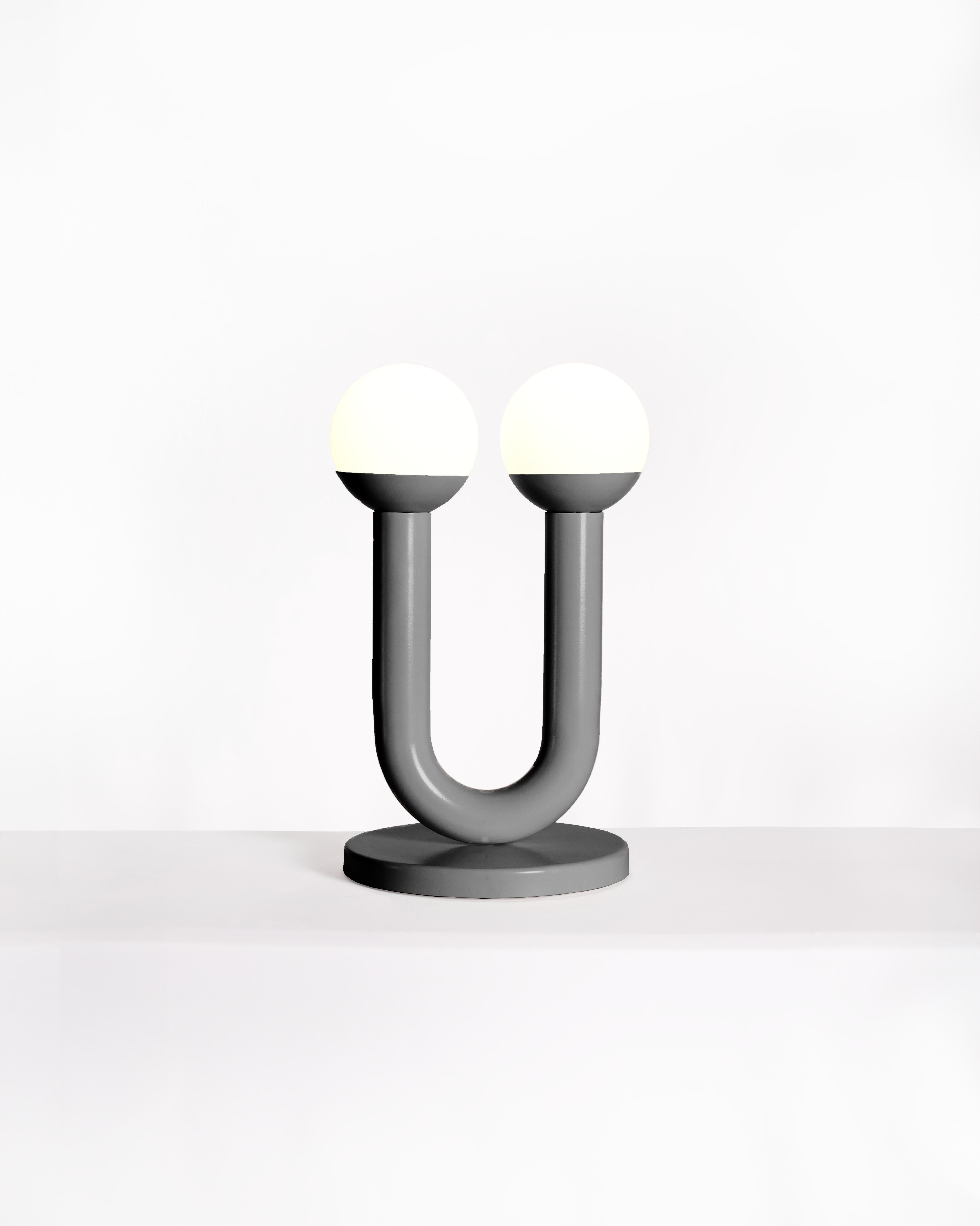Contemporary Silver Umu Sculptural Table Lamp by Drusch Design For Sale