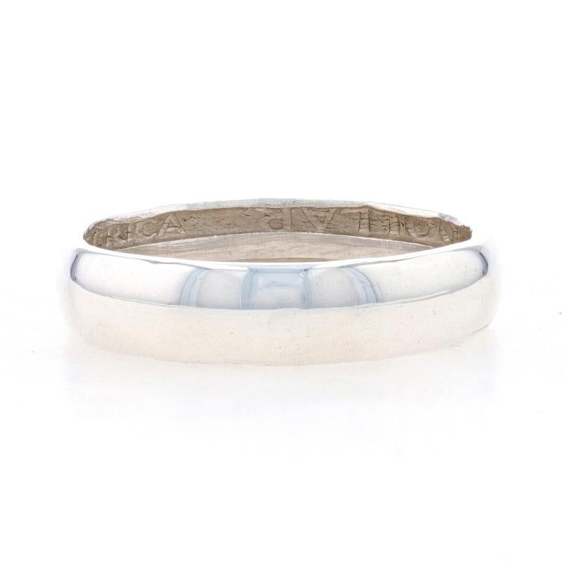 Size: 12

Metal Content: 90% Silver

Style: Band

Measurements

Face Height (north to south): 1/4