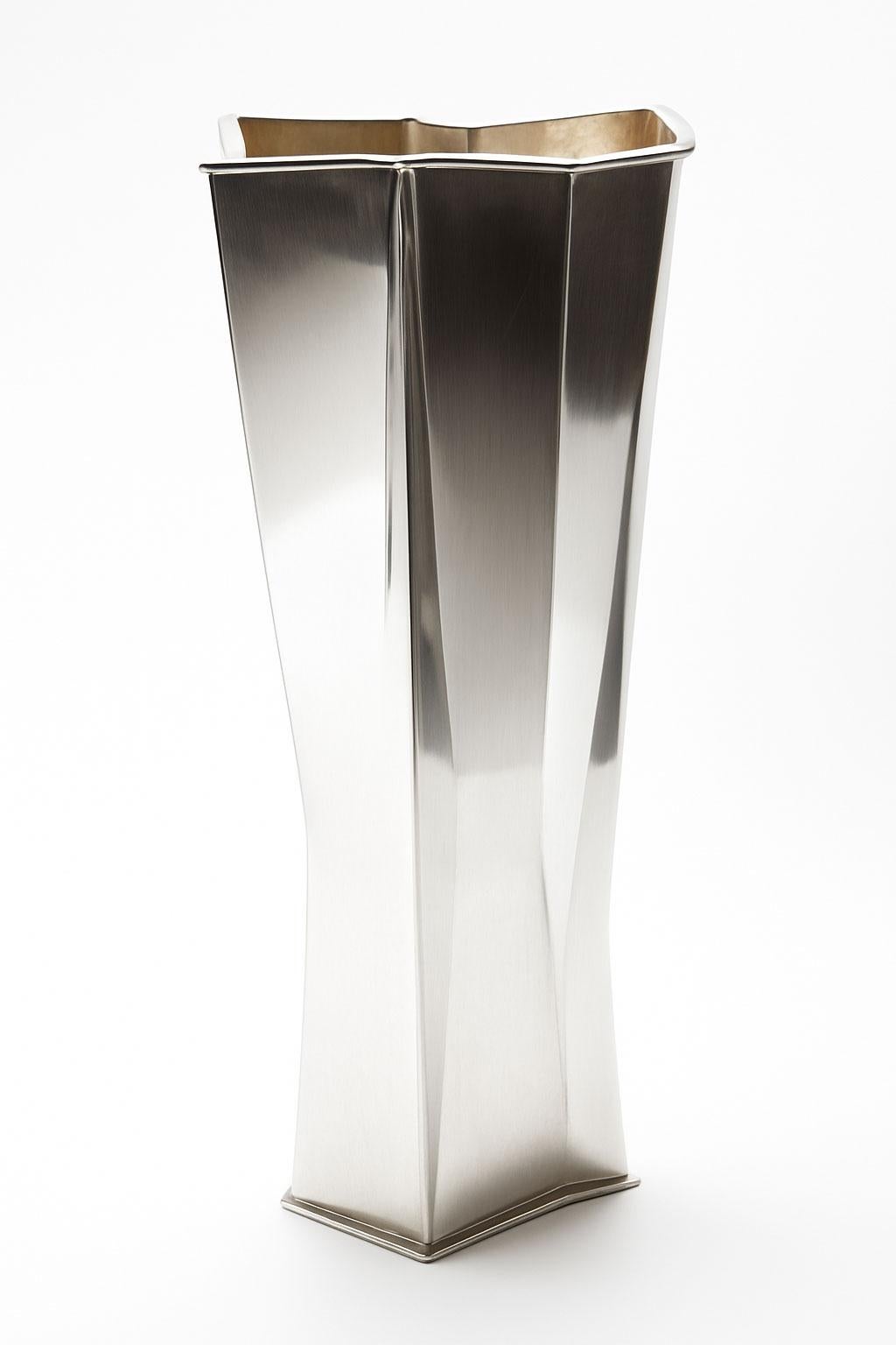 Scandinavo moderno Silver. Vaso di Tapio Wirkkala, Kultakeskus Oy, Hämeenlinna, Finlandia, 1973 in vendita