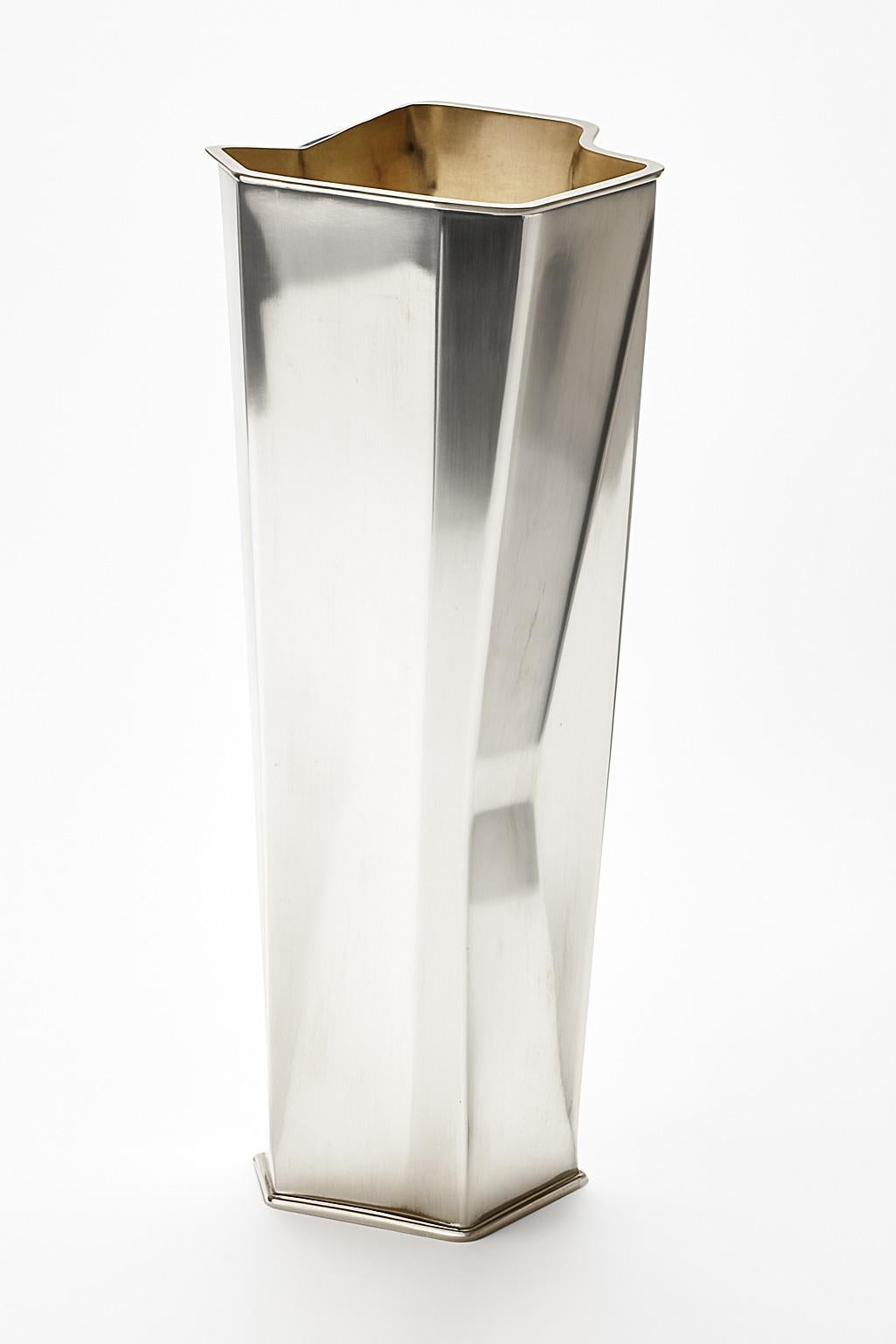 Argento 925 Silver. Vaso di Tapio Wirkkala, Kultakeskus Oy, Hämeenlinna, Finlandia, 1973 in vendita