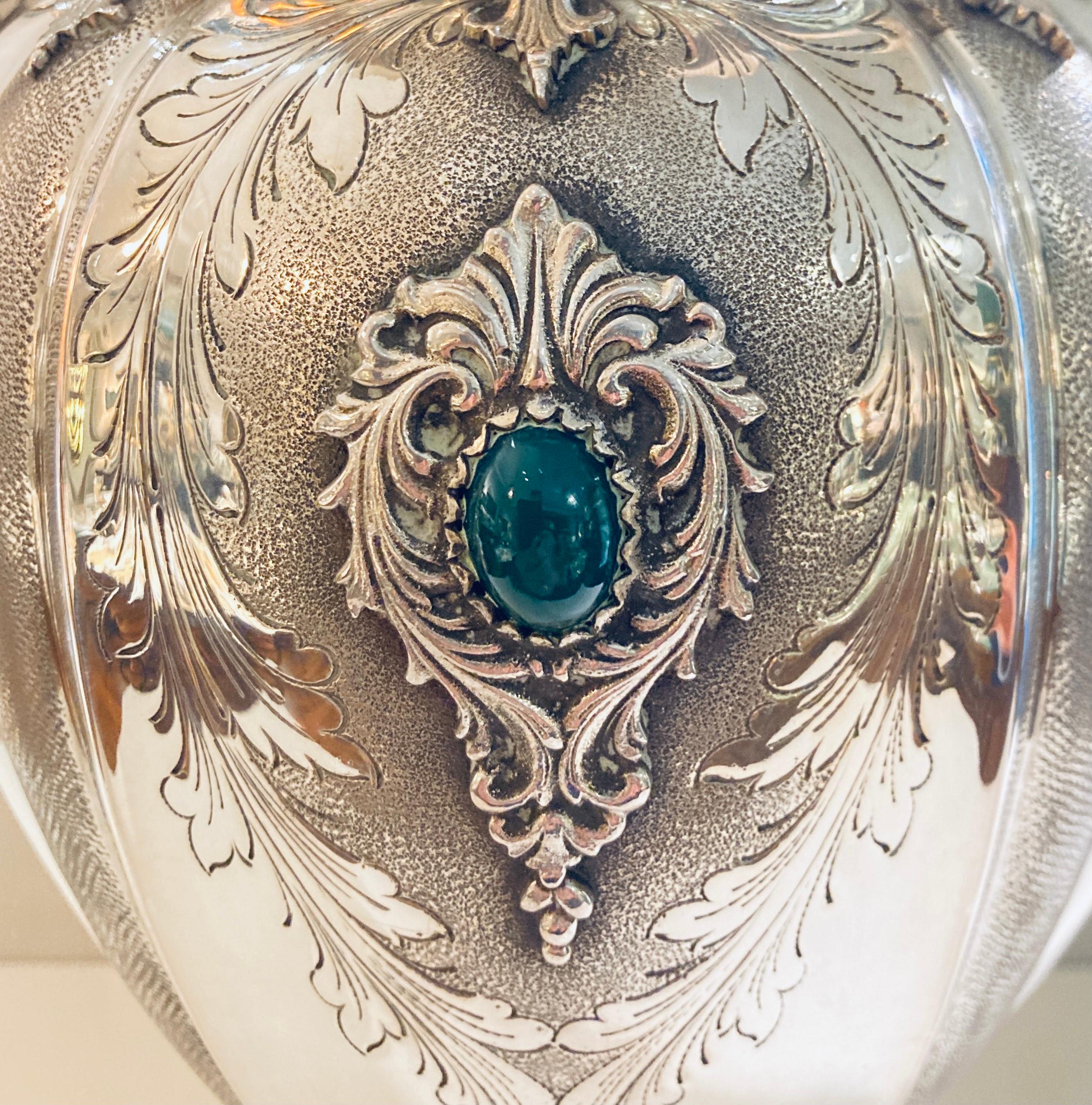 Silver Vase with Handles In Excellent Condition In Palermo, IT