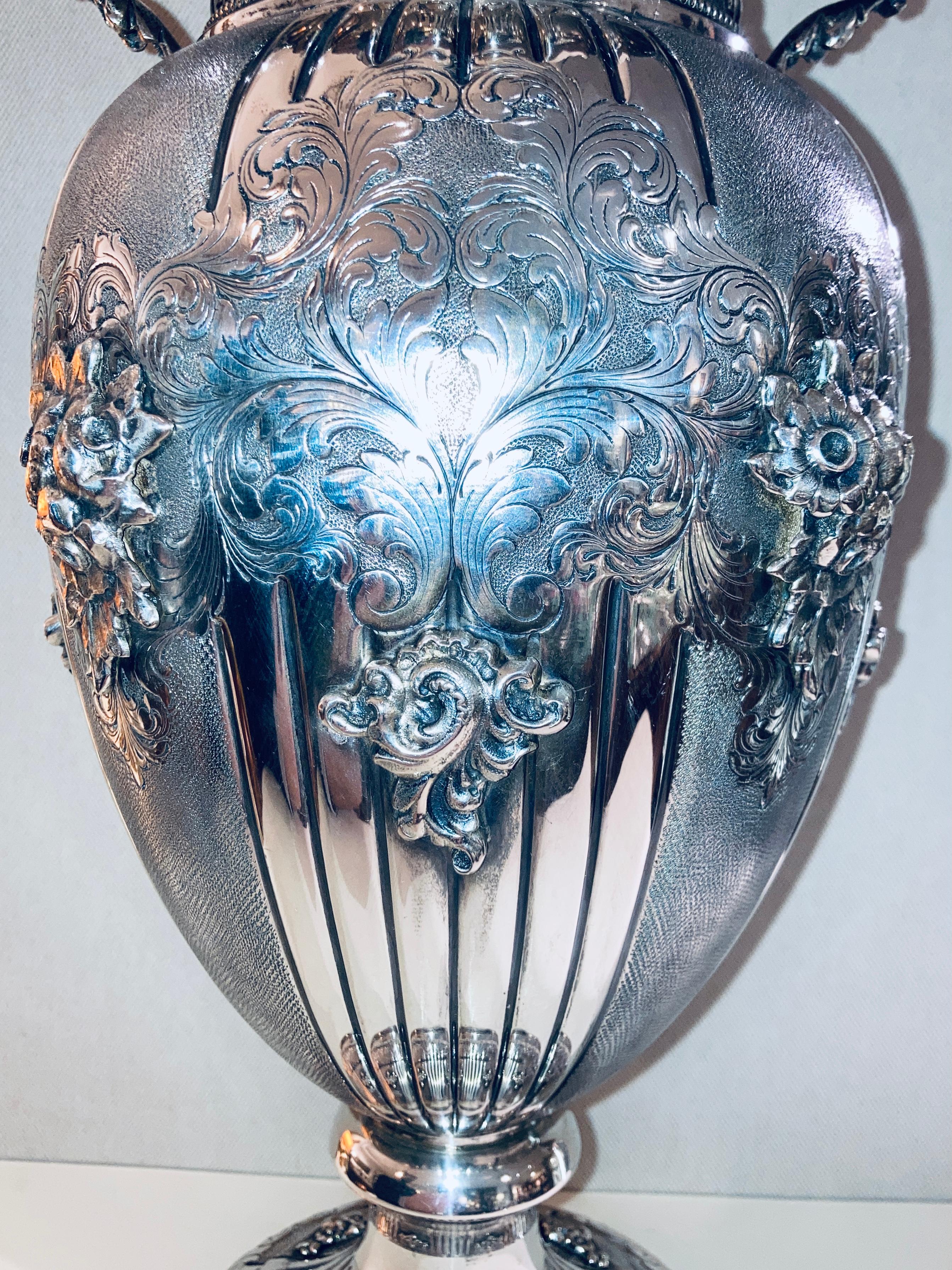 antique silver vase