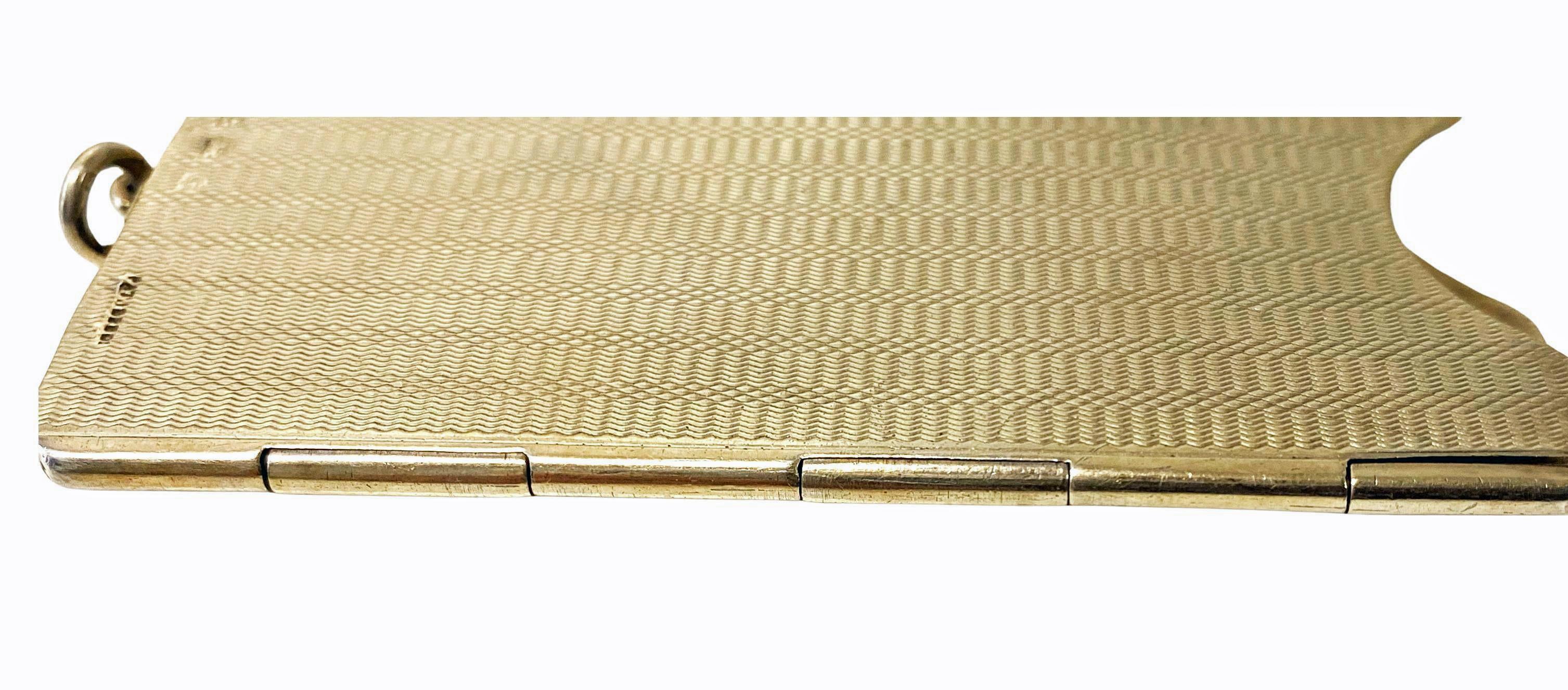 Boîte d'allumettes en argent Vermeil petit porte-cartes ou pince à billets Deakin Francis 1931 en vente 2