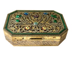 Silver Vermeil Reticulated Indian Box