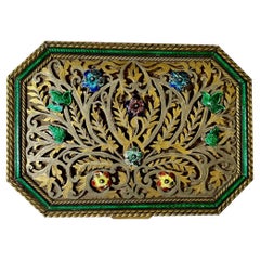 Silver Vermeil Reticulated Indian Box