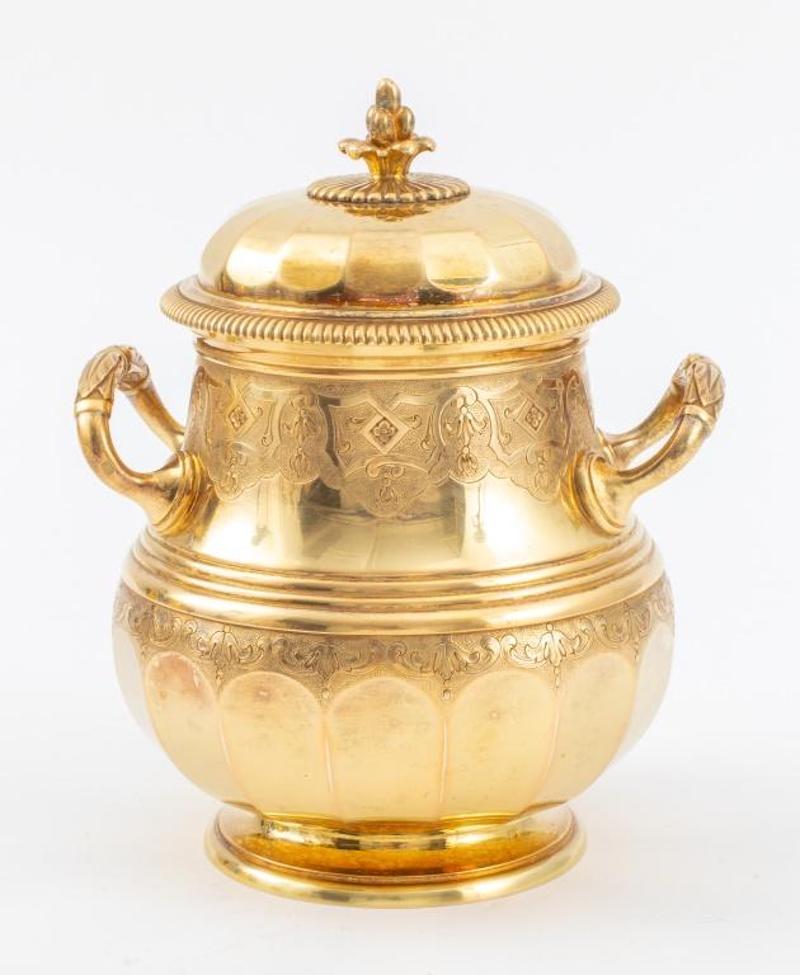 Silver Vermeil Tea / Coffee Regency Style by Boin Taburet Paris For Sale 3