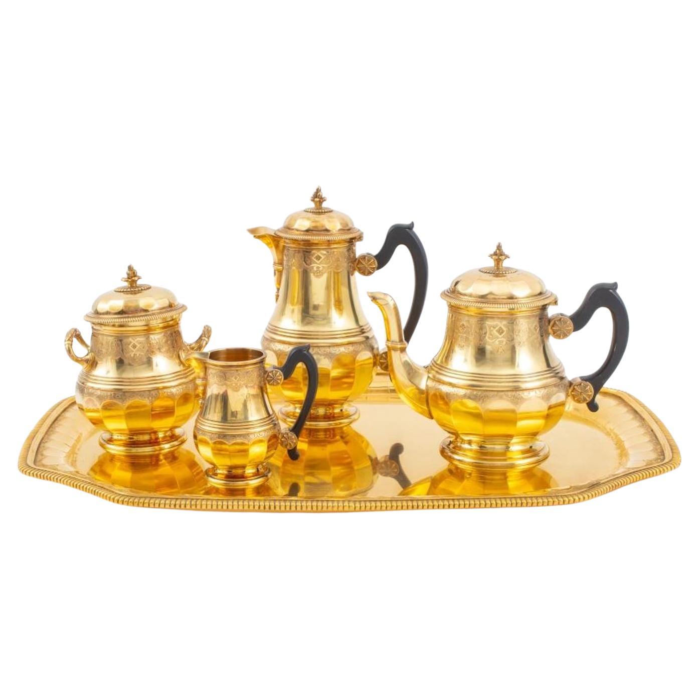 Silver Vermeil Tea / Coffee Regency Style by Boin Taburet Paris
