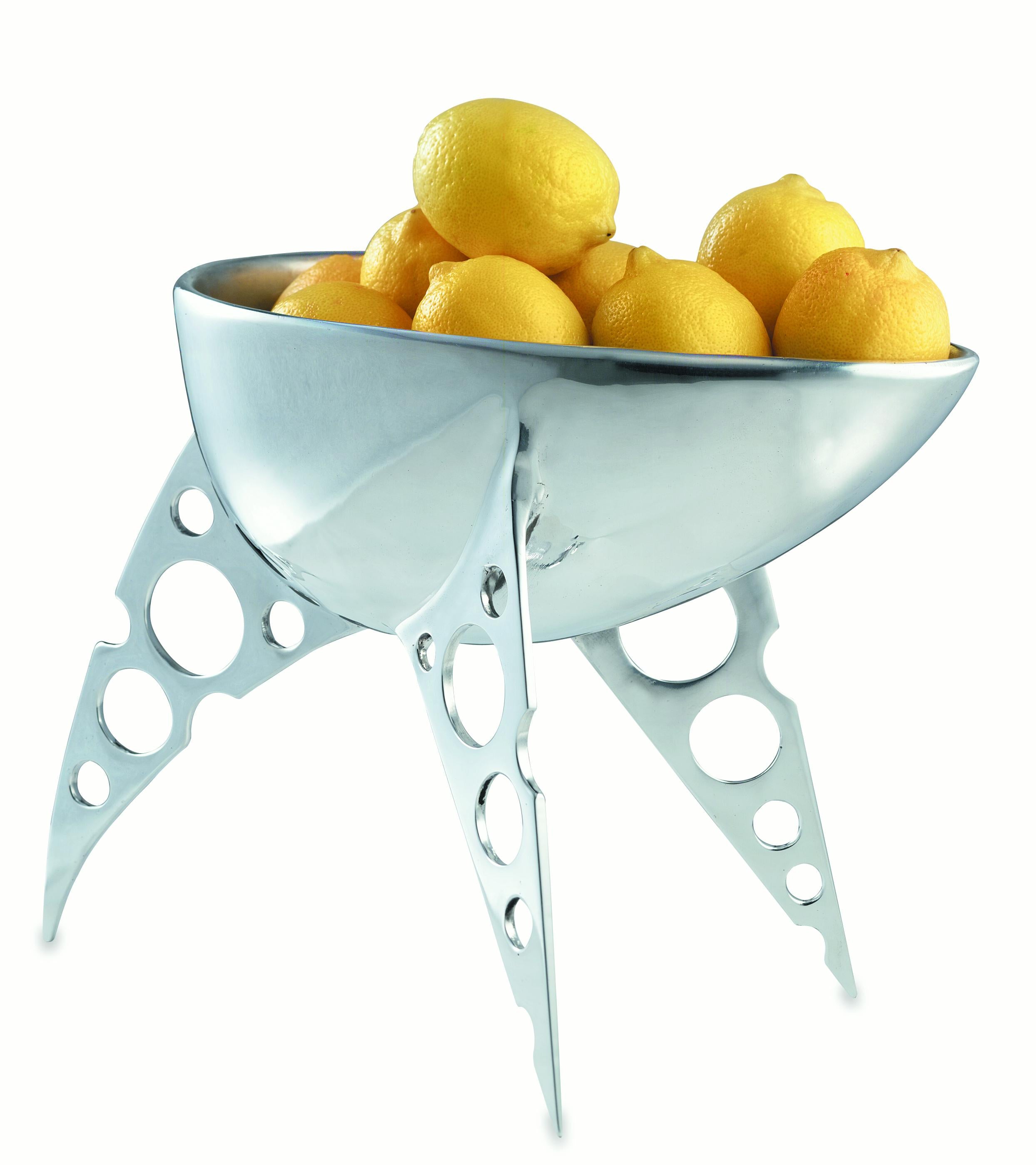 Silver Vessel, Fruit Bowl Sculptural Object by Raju Peddada - 