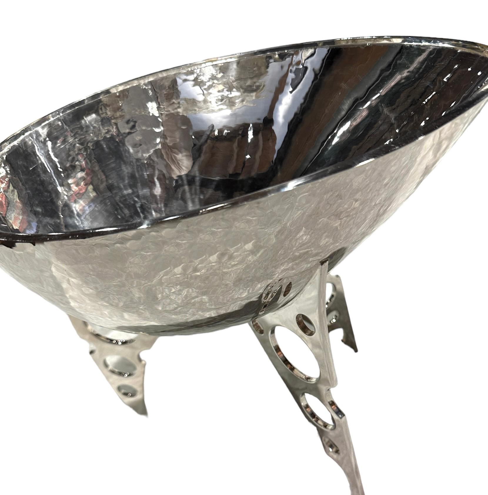 Contemporary Silver Vessel, Fruit Bowl Sculptural Object by Raju Peddada - 